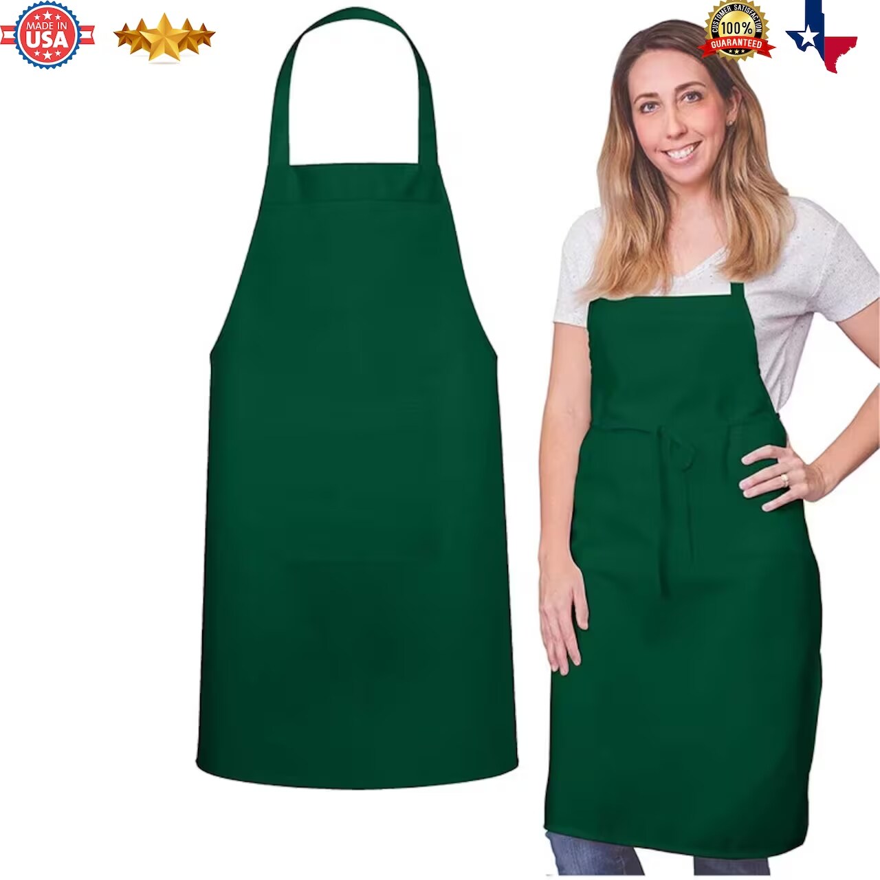 Radyan Bib Apron | Kitchen Crafting Bbq Drawing Outdoors | Apron for Men | Apron for Women | Embroidered Apron | Cooking Apron | Cute Apron